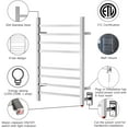 thumbnail image 5 of HEATGENE Towel Warmer, Heated Towel Warmer Rack, Wall-Mounted Hardwired/Plug-in Electric Towel Warmers for Bathroom, Hot Towel Rails - Mirror Polish, 5 of 6