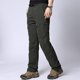 thumbnail image 1 of Pantalones largos de moda para hombre, casuales, de color sólido, con bolsillos y cremallera, cintura elástica, de poliéster., 1 of 9