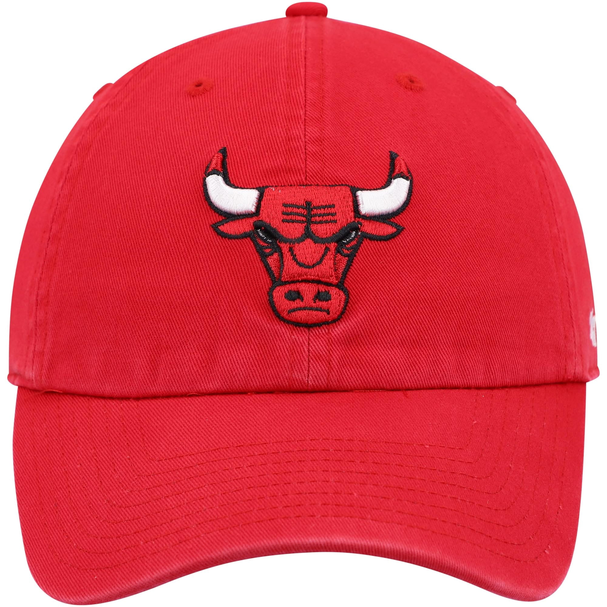 Men's '47  Red Chicago Bulls Core Logo Clean Up Adjustable Hat
