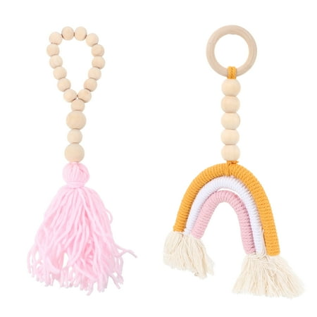 

2pcs Hanging Rainbow Tassel Decorations Baby Bedroom Decor Hanging Wall Pendant