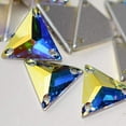 thumbnail image 1 of ZOUSSIQI Rhinestone Triangle Flat Back Crystal Glass NO Hotfix Sew On Rhinestones Crystal for Decoration Dress Clothing Jewelry Accessories - (Color: AB/Size: 16mm-36pcs) CA919-42147, 1 of 2