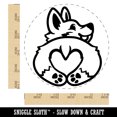 thumbnail image 2 of Cute Corgi with a Heart Butt Rubber Stamp for Scrapbooking Crafting Stamping - Large 1-1/4 Inch, 2 of 7