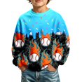 thumbnail image 2 of Kiijoy Boys Baseball Sweatshirts Casual Athletic Crewneck Pullover Tops, Sizes 5-14, 2 of 4
