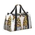 thumbnail image 2 of Fotbe Leopard Gnomes Bolsa de Viaje con Estampado, Bolsa de Fin de Semana para Mujer con Compartimento para Zapatos, Bolsa de Gimnasio con Bolsillo Húmedo, 2 of 7