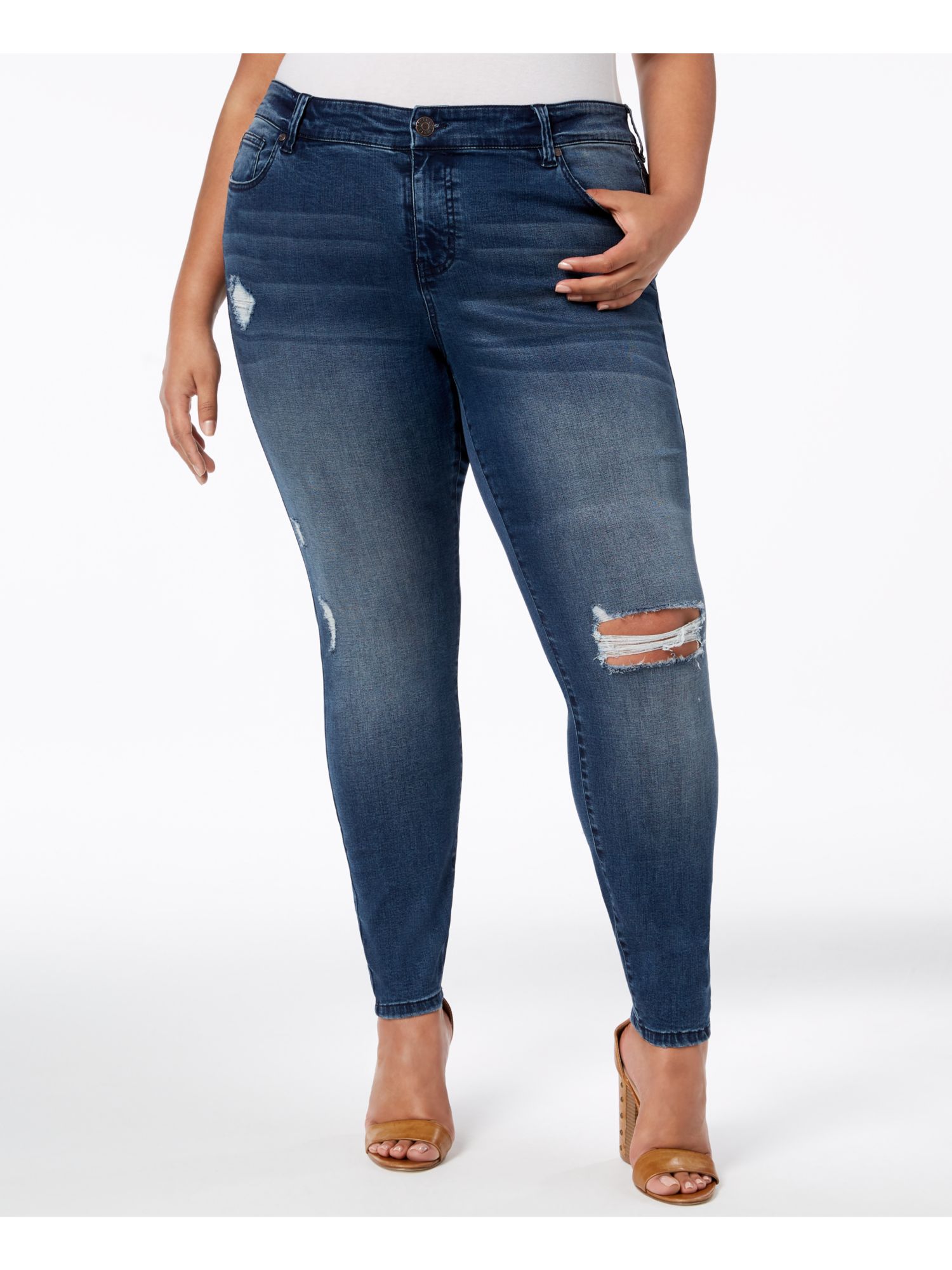 Curvy Mid Rise Ankle Skinny 27 