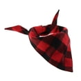 thumbnail image 1 of Perro Gato Collor Plaid Tipo Bufanda Saliva Decorativa Toalla Rojo Negro S Sunnimix Cuello del gato del perro del animal doméstico, 1 of 8