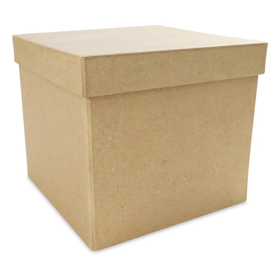 DecoPatch Paper Mache Box - Square, 6" x 6" x 5"