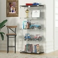 thumbnail image 3 of Holaki 64.5" 4-Shelf Case Glass Display Cabinet, Curio Cabinet Collection Display Case, Floor Standing Bookshelf for Living Room Bedroom Home Office, Black, 3 of 14