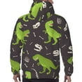 thumbnail image 7 of Sikiie Dinosaur Skeleton Men's Hoodie, Essentials Hoodie, Sweatshirt, Pullover Hooded Sweatshirt for Men-Large, 7 of 7