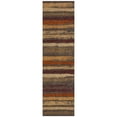 thumbnail image 2 of Addison Rugs Chantille Indoor/Outdoor Transitional Stripes Chocolate Washable Runner Rug, 2'3" x 7'6", 2 of 6