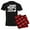 With Red Plaid Pant, variant on CafePress - Without Music Life Would Be Fl Men's Dark Pajamas - Men's Dark Loose Fit Cotton Pajama Set