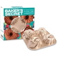 thumbnail image 4 of Baker's Secret Nonstick Fluted Cake Pans, Perfect for Fluted Cakes, Die Cast Aluminum Cake Pans, 2 Layers Non-stick Coating For Easy Release, Cake Pan - Cast Aluminum Collection (Marissa), 4 of 7