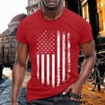 thumbnail image 2 of NOLDARES Casual Mens Short Sleeve Graphic Tees Crewneck Printed T-Shirts Summer Beach Daily Wear Tops(Red,M), 2 of 5