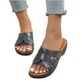 thumbnail image 3 of KBODIU Women's Platform Wedge Sandals with Arch Support Round Toe Thick Heeled Shoes Beach Sandals Non-Slip Causal Slippers Summer Athletic Outdoor Beach Sandals, 3 of 6