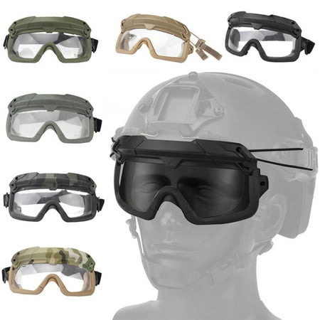 Xinyolin Tactical Anti Fog Goggles Anti-Scratch Lens Goggles Glasses 2 Modes Safety Goggles for Airsoft Paintball Hunting Hiking