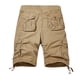 thumbnail image 4 of pstuiky Pantalones cortos deportivos para hombre, Pantalones cortos cargo para hombre, para correr, con múltiples bolsillos, cintura elástica, de algodón, para senderismo., 4 of 9