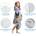 thumbnail image 7 of French Bulldogs Hooded Bath Towel，50"x30" for Ages 3 To 12 Kids, Quick Dry Lightweight Soft Microfiber Hood Beach Towel Cover Up for Kids, 7 of 7
