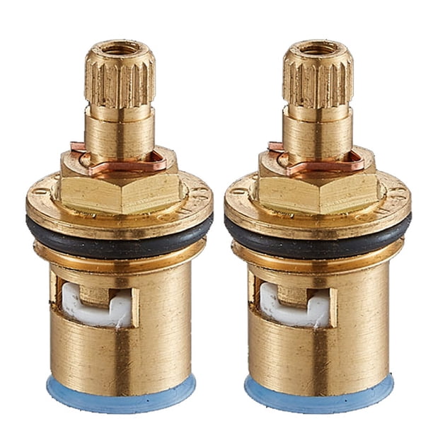 Válvula de cartucho de cerámica para grifo, reemplazo de cartuchos de disco de cerámica para grifo de latón G1/2"para agua fría y caliente-2 piezas