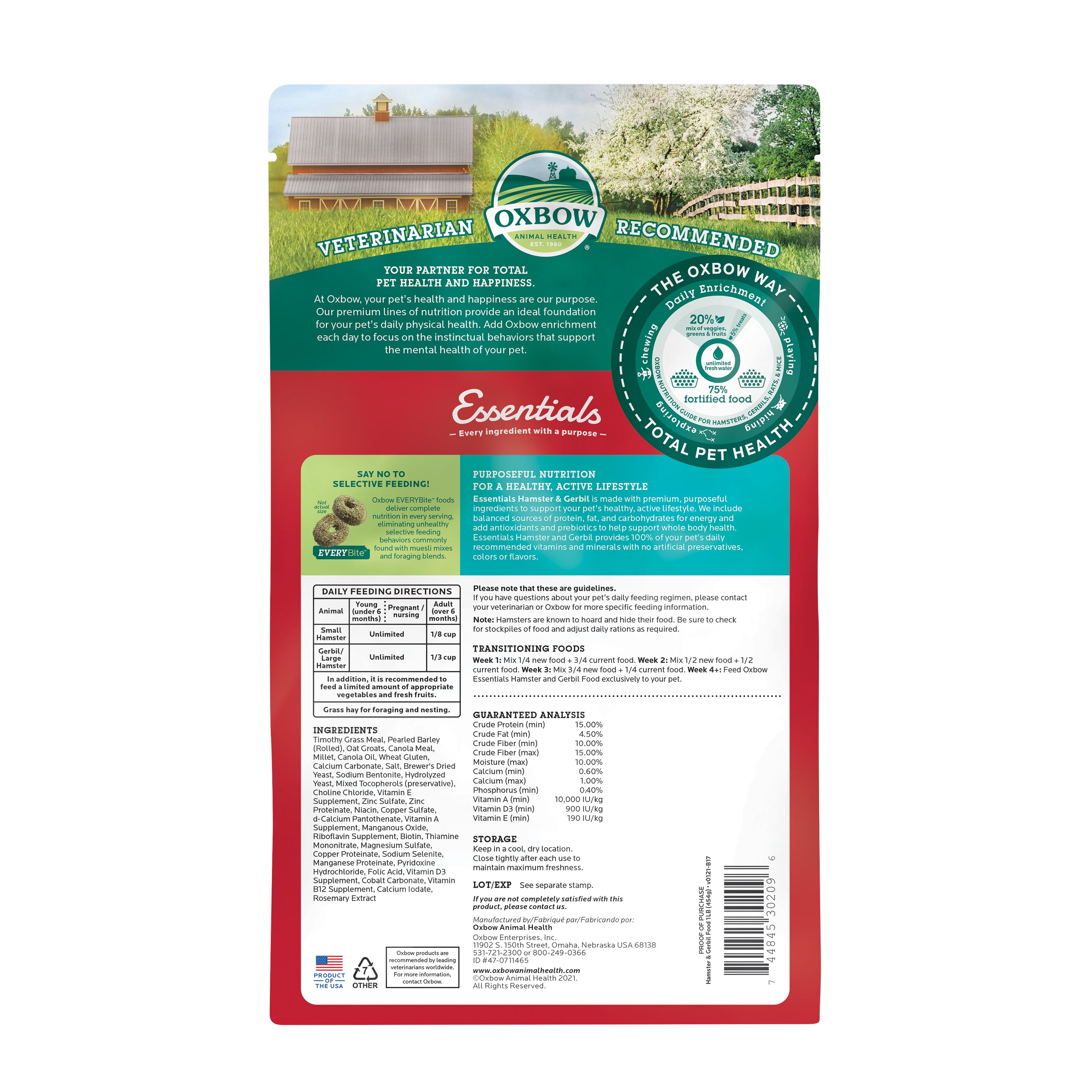 Oxbow hamster clearance and gerbil food