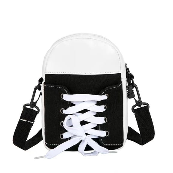 Cute Sneaker Shaped Mini Crossbody Bag, Canvas Cell Phone Purse Small Shoulder Wallet Bag Small Messenger Bag for Men Crossbody Shoulder Bags Crossover Purses and Handbags Mini Cross Body Satchel Bag