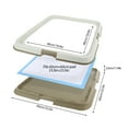 thumbnail image 3 of PAWISE Large Dog Pee Pad Holder, 23.6" x 23.6" Indoor Dog Potty Training Tray, 3 of 7