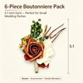 ZooWhale Set of 6 Terracotta Boutonnieres, 5.1 Inch Artificial Foam ...