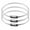 Silver, variant on YULIJU 3pcs Heavy Duty Silver Stainless Steel Wire Key Chain Rings Loops Circle