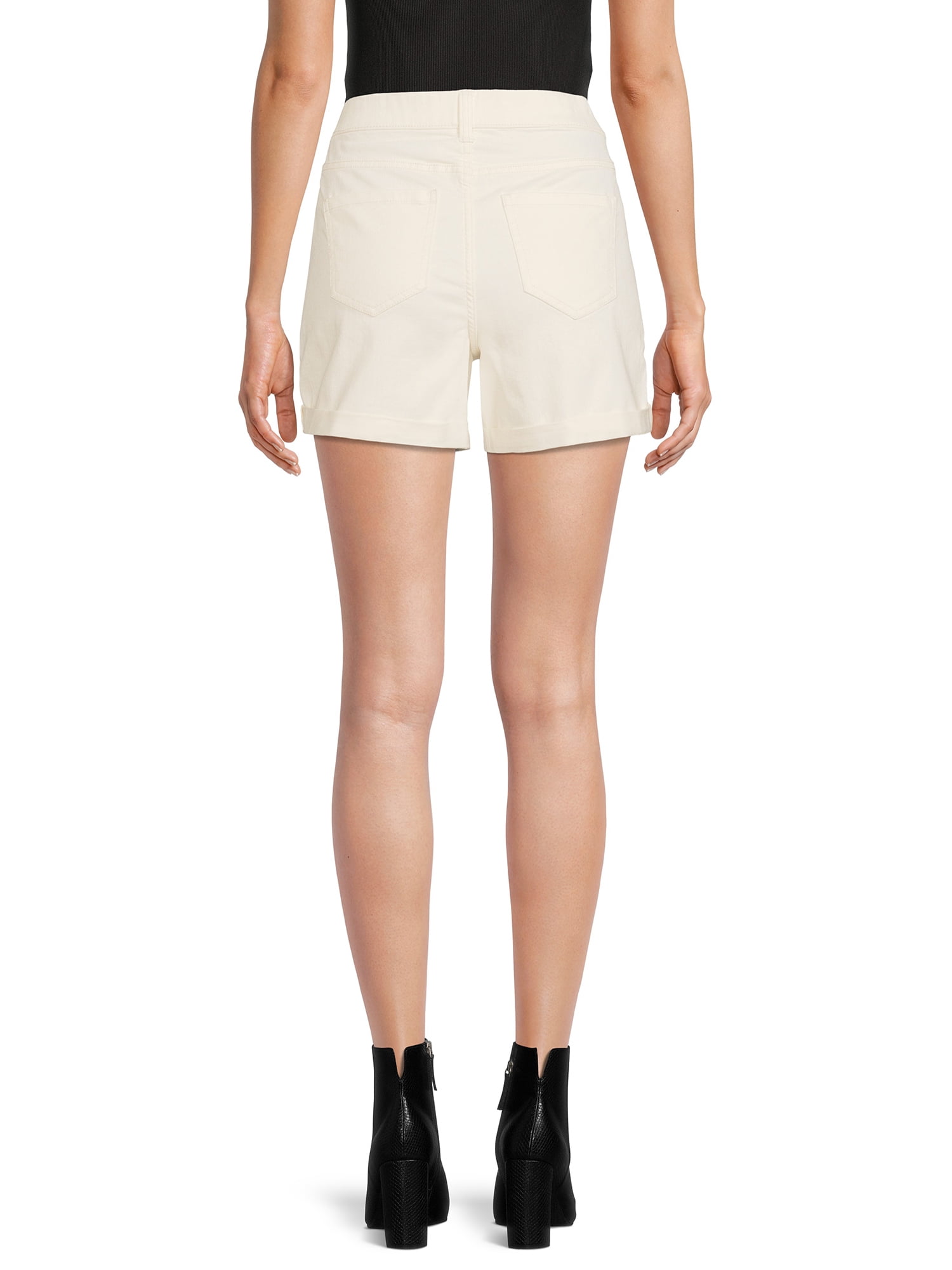 Time and Tru Women's Pull-On Denim Shorts, 5" Inseam, Sizes XS-XXL