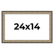 24x14 Frame Silver Real Wood Picture Frame Width 1.75 Inches | Interior Frame Depth 0.5 Inches |