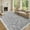 Floral-grey, variant on 5x7 Washable Floral Scalloped Rug, Non-Slip, Neutral, for Living Room, Bedroom, Dining Room, Entry, Basement, Farmhouse, Taupe