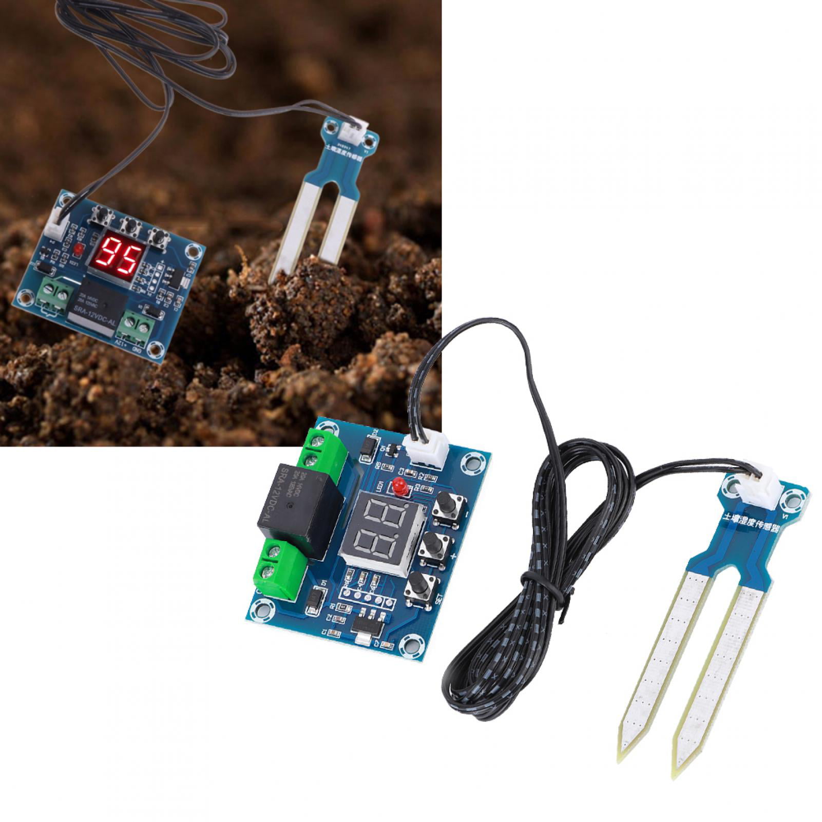 Irrigation Controller System Automatic Watering Module for Garden leidersty 12V Soil Humidity Sensor 