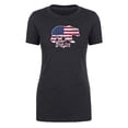 thumbnail image 2 of Bearica American Flag Women's 4th of July T-shirts, Patriotic Shirts for Ladies - Charcoal MH200WPATRIOT S2 3XL, 2 of 3