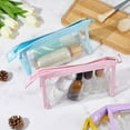 thumbnail image 7 of 4 PCS Small Clear Cosmetic Bag with Zipper Waterproof Travel Zipper Pouches for Makeup Toiletry Transparent Plastic Makeup Organizing Bags Toiletry Pouch colorful, 7 of 7