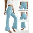 thumbnail image 2 of Chiclily Women's Flare Leggings, High Waist Joggers, Tummy Control Workout Yoga Pants,Blue Gray, Size XS, 2 of 5