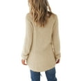 thumbnail image 6 of Plus Size Women Mid-Length Loose Solid Color Pullover Sweaters High Low Fluffy Tunics Crew Neck Womens Knit Tops for Junior Ladies Women, 6 of 6