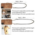 thumbnail image 6 of Allytech Wallet Case for Apple iPhone 14 Pro Max, with Crossbody Shoulder Strap Large Zipper Pocket Cards Slots Stand Protective Shockproof Case for iPhone 14 Pro Max - Brown, 6 of 10