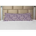 thumbnail image 1 of Botanical Body Pillow Case Cover with Zipper, Silhouette Drawn of Raspberries Flowers and Curly Thin Branches with Drops, Decorative Accent Long Pillowcase, Cream and Quartz, by Ambesonne, 1 of 1