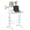 White, variant on EDX Standing Desk with Wheels, Dual Desktop Height Adjustable Desk, Treadmill Desk for Walking Pad, Mobile Computer Table with Cup Holder for Home Office Bedroom Living Room, Rustic Brown