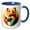 Blue/White, variant on 3drose, Watercolor Illustration of a Welsh Corgi Dog, 15oz Mug