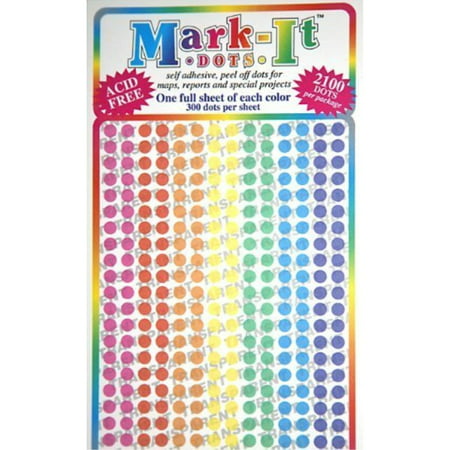 UPC 768117001098 product image for Map Dot Stickers - Assorted Colors - 1/8