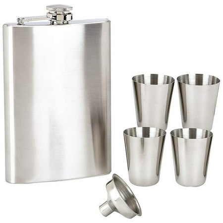 Glassware Flask - Maxam Maxam Maxam® 6pc Stainless Steel Flask Set
