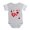 Heather Grey, variant on CafePress - Val Heart Dangle - Cute Infant Baby Football Bodysuit