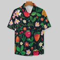 DNAGSB Vibrant Strawberry Medley 870 Mens Casual Shirts, Casual Mens
