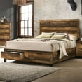 thumbnail image 4 of ACME Morales Storage Eastern King Bed in Rustic Oak, 4 of 5