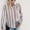 Wine, variant on Ahabrexf Women's Fall Long Sleeved Striped Stand Up Collar Cardigan