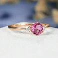 thumbnail image 2 of 2Ct Round Lab Created Pink Sapphire Wedding Ring 14K Rose Gold Plated Silver, 2 of 4