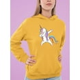 thumbnail image 2 of Colorful Dabbing Unicorn Hoodie Women -Image by Shutterstock, Female 3X-Large, 2 of 4