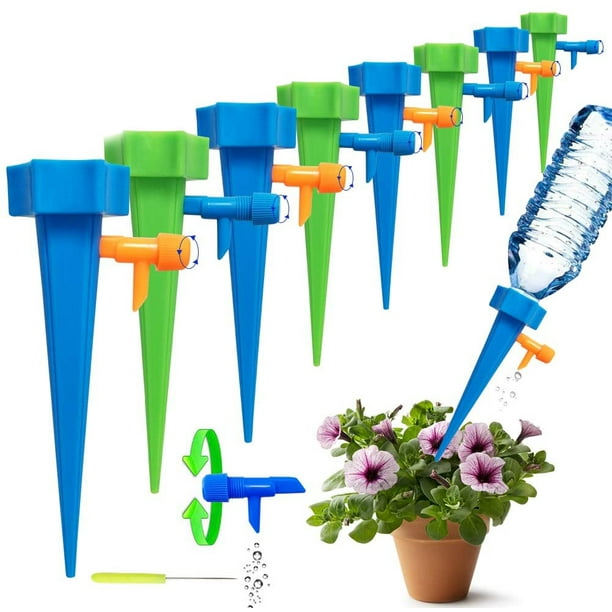 JosLiki 18 Pcs Plant Waterer,Self Watering Spikes,Plant Spikes System with Slow Release Control