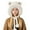 B, variant on Girls Furry Faux Fur Beanie Hat Winter Fleece Hat Cute Animals Cartoon Bear Ears Winter Plush Balaclava Hats Teen Kids Outdoor Windproof Warm Hat with Strap