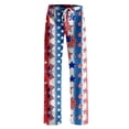 thumbnail image 4 of SAATLERI Pajamas for Women Independence Day American Flag Womens Pj Pants Casual Funny Star Stripes Print Loose Fit Plus Size Long Pj Bottom Pants, 4 of 4